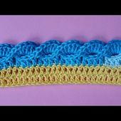 Кайма крючком Crochet border Вязание каймы 355 урок