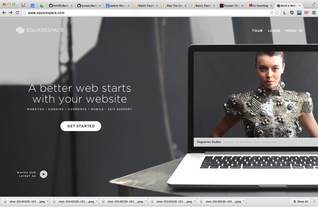 Landing pages: Godaddy, Wix, Weebly, Squarespace