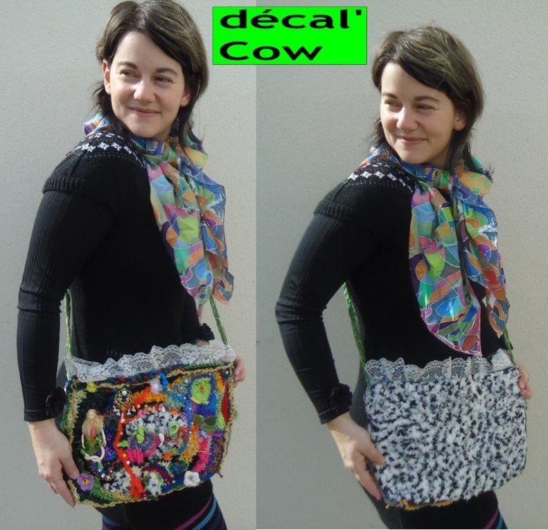 sacs et pochettes en freeform crochet