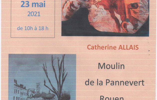 PEINTURES de Catherine Allais et Nelly Van Neyghem samedi 22 mai et dimanche 23 mai 2021