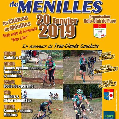 Cyclo-cross de Ménilles (27) le dimanche 20 janvier 2019