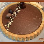 Tarte financière renversée et sa ganache au chocolat au lait caramel