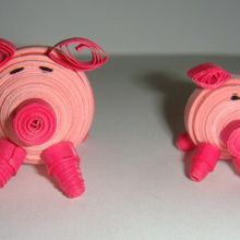 Quilling : des animaux en 3D les cochons