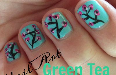 >> Tuto nail art n°7 Arizona Green Tea Nail Art