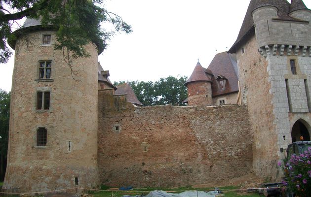 Château de Thoury(clichés pris en Août après la restauration du mur)