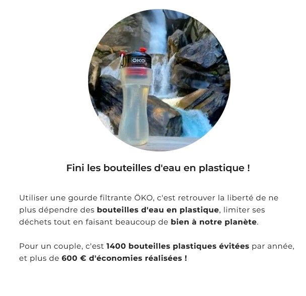 Gourde filtrante OKO pas cher : avis, prix et test