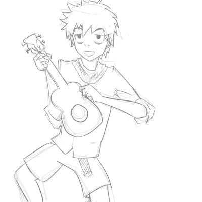 le mec musicien ( allez voir dans bd )