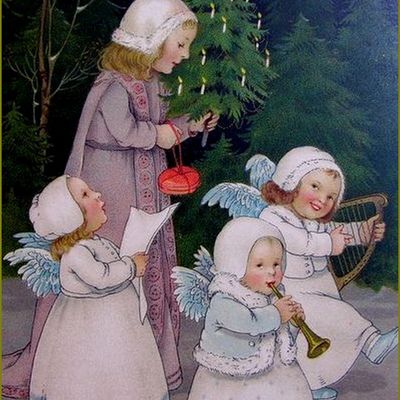 Vintage cartes illustrées anges