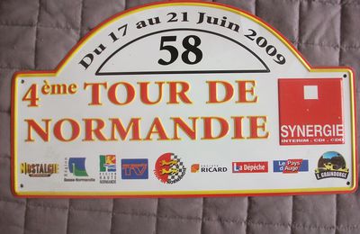 Plaque voiture rallye tour de Normandie