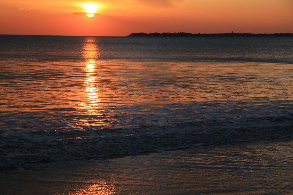 Couché de soleil baie de La Baule - Photos Thierry Weber Photographe de Mer Guérande La Baule