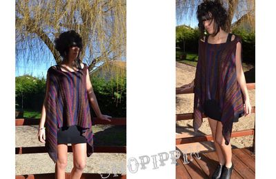 CO-PO13771 - Poncho Maille Sans Manches - 30€