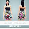 Default-replacement TS4 dress at Skyline Sims