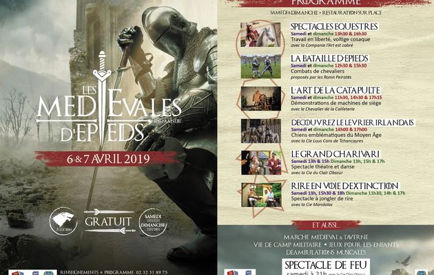 Les Médiévales d’ÉPIEDS 2019, c’est 6 & 7 avril.