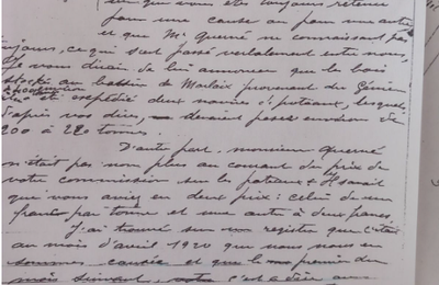 Affaire Seznec. Lettre de Pierre Quémeneur à André de Jaegher. 28 Janvier 1922...