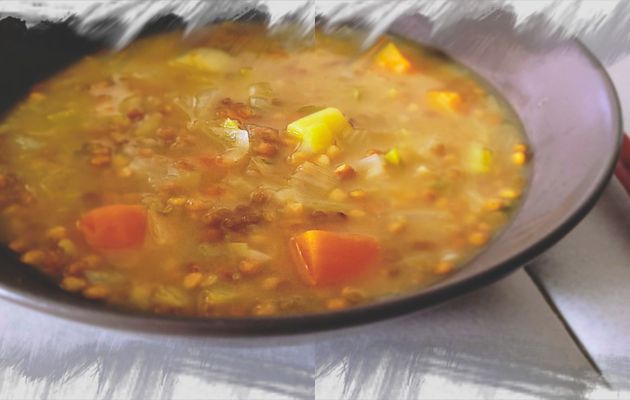 Lentejas  de bote con verduras 