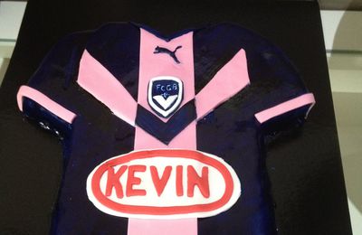 gâteau maillot de foot girondins de bordeaux