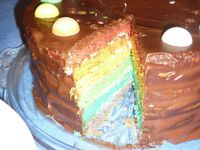 Gâteau arc-en-ciel (rainbow cake)