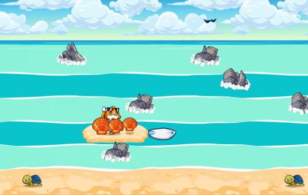 Surfer Cat, un jeu en ligne qui vous transporte à la mer