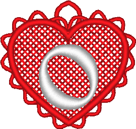 ABC cœur dentelle: la lettre O