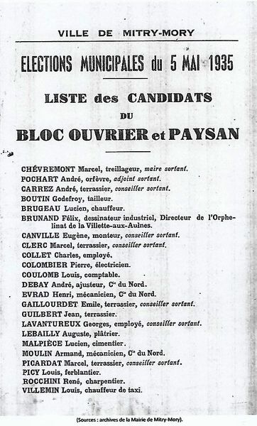 L'AVENIR SOCIAL EN 1936 ( La Villette aux Aulnes ).