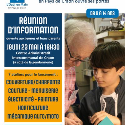  Réunion d'information Outil en main // jeudi 23 mai à 18h30