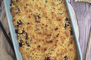 Crumble pommes myrtilles