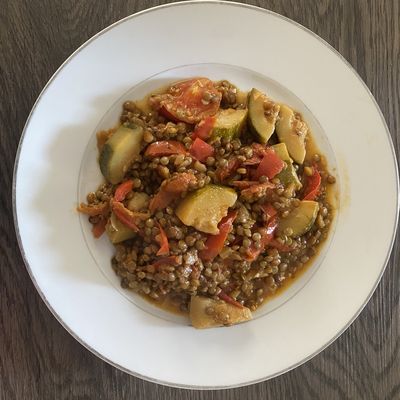 Ratatouille aux lentilles 