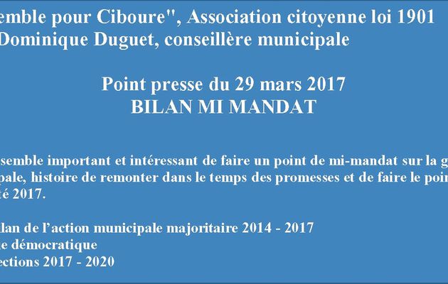 Bilan mi-mandat de la gestion municipale - Ciboure