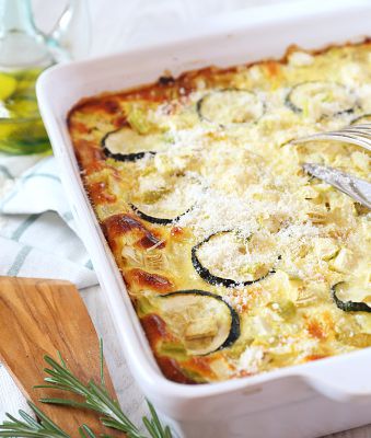 Gratin de courgette light au saumon fumé 