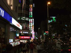 Shinjuku est aussi un quartier très illuminé et peuplé.