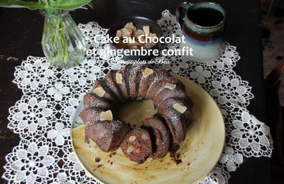 Cake au chocolat et au gingembre confit