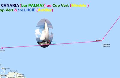 "TRANSAT" avec l'ARC + (via Cap Vert) jusqu'à Ste LUCIE (Antilles)