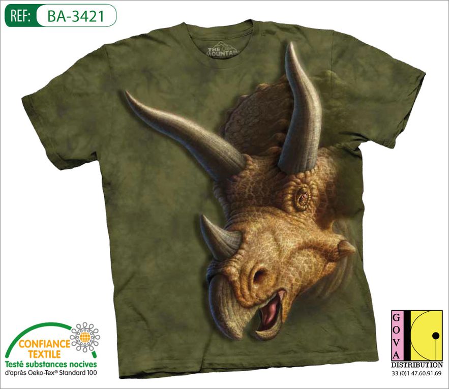 T-shirt publicitaire animal - familles : la préhistoire, le monde aquatique, le fantastique et le monde de l'horreur, les t-shirts noirs.