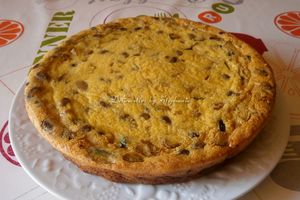 Quiche sans pâte aux courgettes et aux champignons