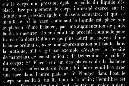 Détermination des densités avec une balance