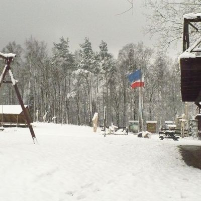 Dernière neige de l'année à Rodowo!