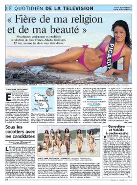 Juliette Boubaaya, musulmane et candidate à miss France.
