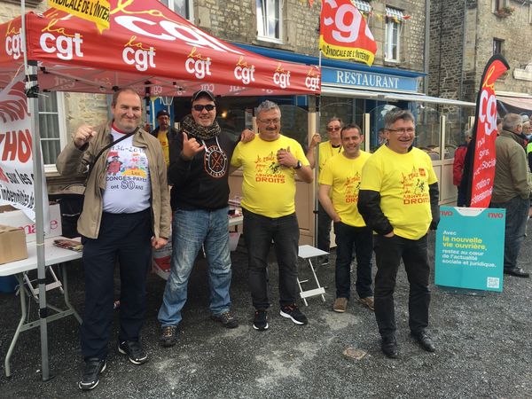 La CGT sur la route du tour de France dans la manche