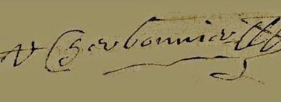 Ascendance retrouvée grâce aux signatures : René CHARBONNIER x < 1640 Marie DROUET