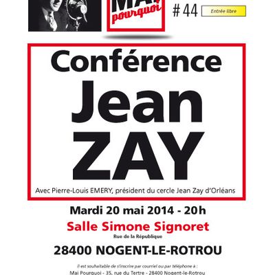Conférence Jean Zay le 20 mai 2014