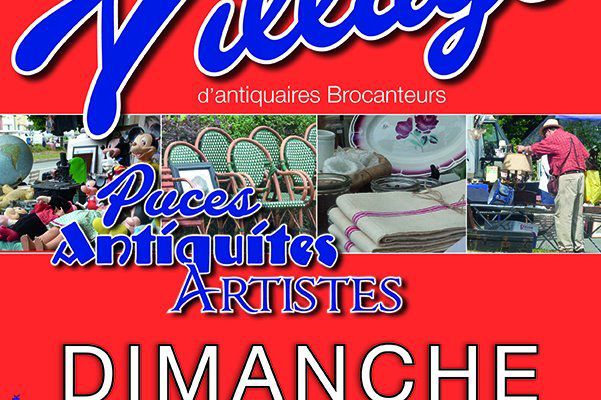 Puces antiquités artistes à La Chartre sur le Loir le 7 juillet