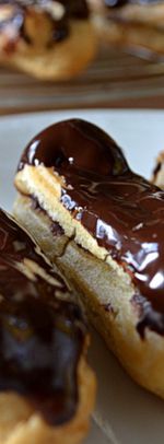 Petits Eclairs au Chocolat glaçage craquant pour la ronde interblog # 37