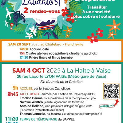 10 ans de Laudoto si' : "Semences de paix et d'espérance" Travailler à une société *plus sobre et solidaire