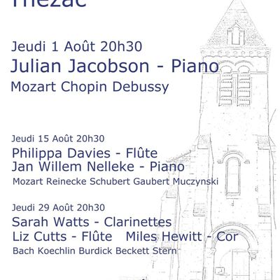 Tournonnnais : Concert à l'église de Thézac avec Julian Jacobson