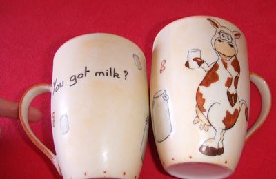 T'as du lait pour servietter ton mug en porcelaine?