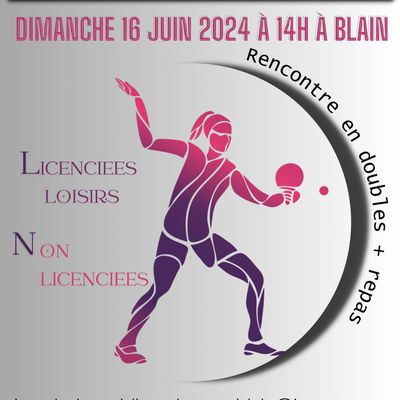 TOP EVENEMENT - Rencontre "Entre Filles" le dimanche 16 juin à 14h dans notre salle