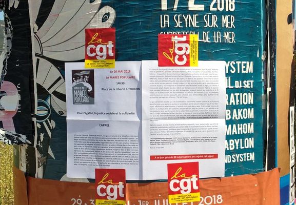 La Garde : Distribution tracts d'appel à la manifestation du 26 mai, #Toulon, 14h30, place de La Liberté
