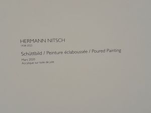 Hommage à Hermann NITSCH à l'Orangerie