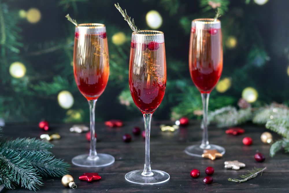 Cocktail de Noël au champagne