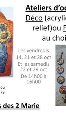 Les ateliers d'octobre chez Art-Tis